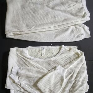 Lady Morgan Arctex Women's Off White Thermal 2-Piece Set.  Large 38-40.